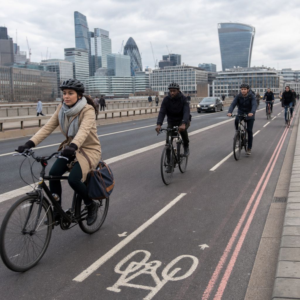 Cycling Highways in London,UK Image demonstrating Cycling Highways in London,UK in the Transport, Logistics, Mobility context