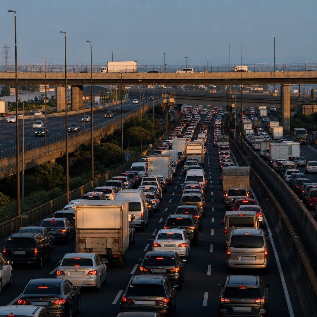 Infrastructure Bottlenecks Image demonstrating Infrastructure Bottlenecks in the Transport, Logistics, Mobility context